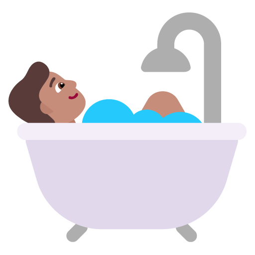 Orang di bak mandi: Warna Kulit Sedang