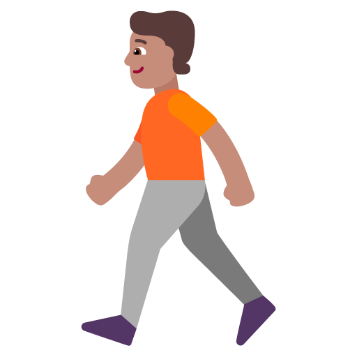 Orang berjalan kaki: Warna Kulit Sedang