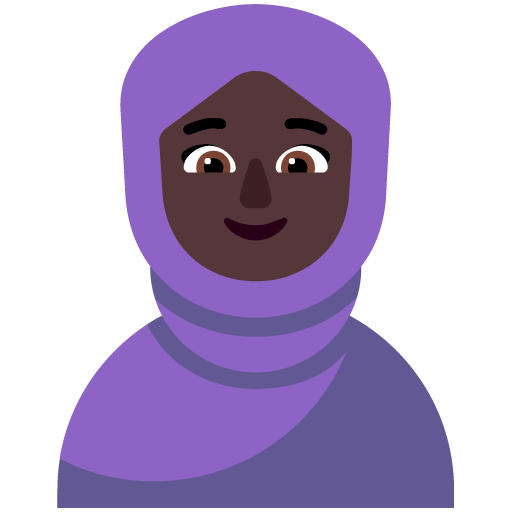 Wanita dengan Jilbab: Warna Kulit Gelap