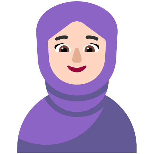 Wanita dengan Jilbab: Warna Kulit Cerah