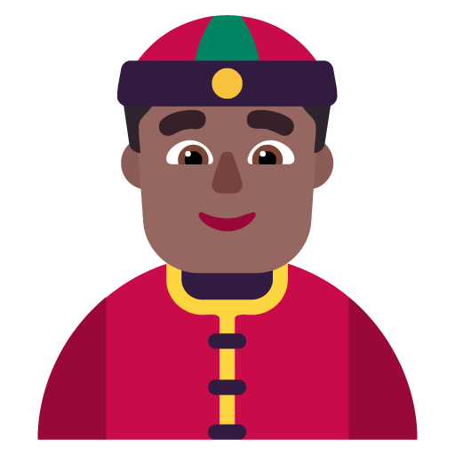 Orang dengan topi Tionghoa: Warna Kulit Gelap-Sedang