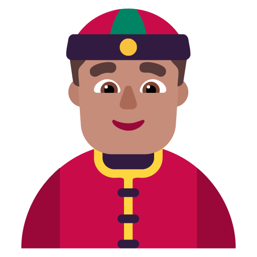 Orang dengan topi Tionghoa: Warna Kulit Sedang