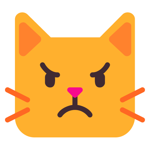 Wajah kucing marah
