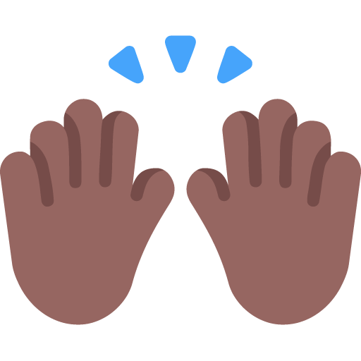 Mengangkat tangan: Warna Kulit Gelap-Sedang
