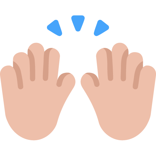 Mengangkat tangan: Warna Kulit Cerah-Sedang