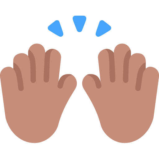 Mengangkat tangan: Warna Kulit Sedang