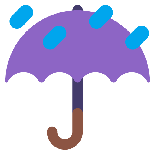 Paraguas Con Gotas De Lluvia