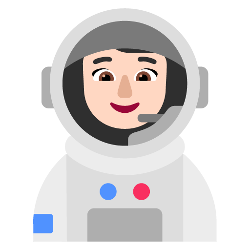 Antariksawan wanita: Warna Kulit Cerah