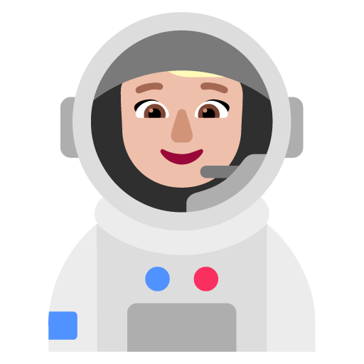 Antariksawan wanita: Warna Kulit Cerah-Sedang