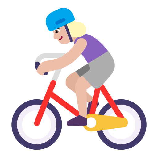 Wanita bersepeda: Warna Kulit Cerah-Sedang