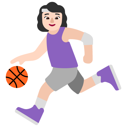 Mujer Botando Un Balón: Tono de Piel Claro