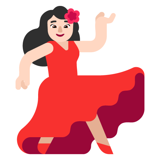 Wanita menari: Warna Kulit Cerah