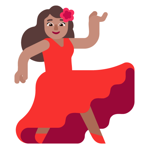 Wanita menari: Warna Kulit Sedang