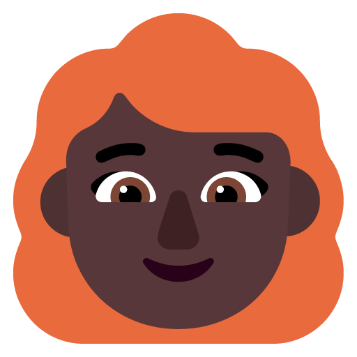 Wanita: Warna Kulit Gelap, Rambut Merah