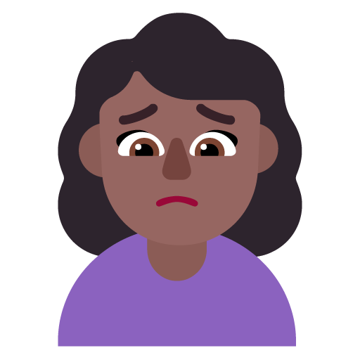 Wanita muka tidak senang: Warna Kulit Gelap-Sedang