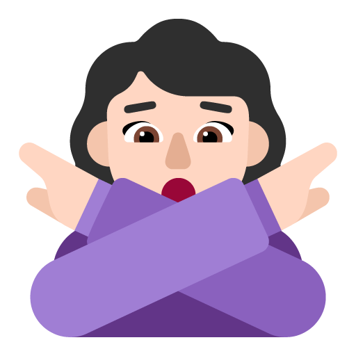 Wanita mengisyaratkan TIDAK: Warna Kulit Cerah