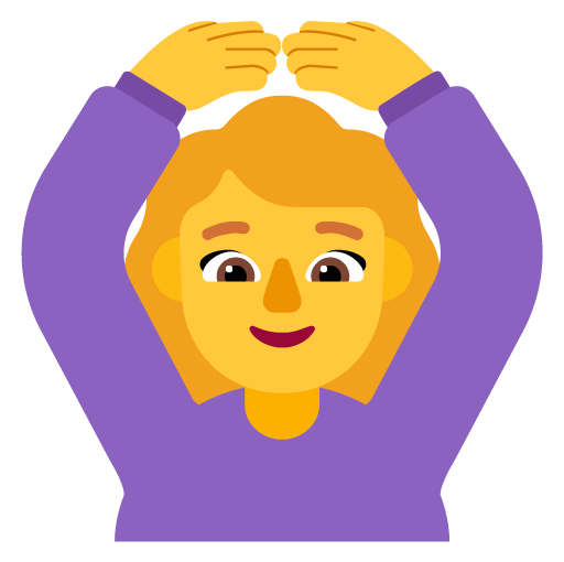 Wanita mengisyaratkan OKE