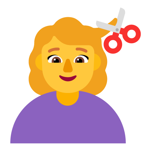 Wanita potong rambut
