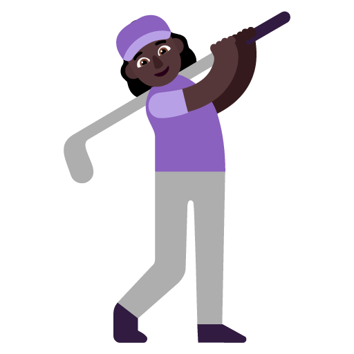 Mujer Jugando Al Golf: Tono de Piel Oscuro