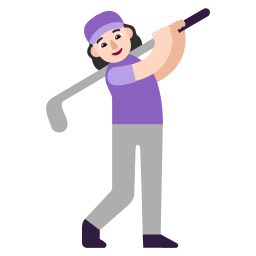Mujer Jugando Al Golf: Tono de Piel Claro