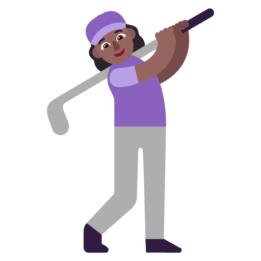 Mujer Jugando Al Golf: Tono de Piel Oscuro Medio