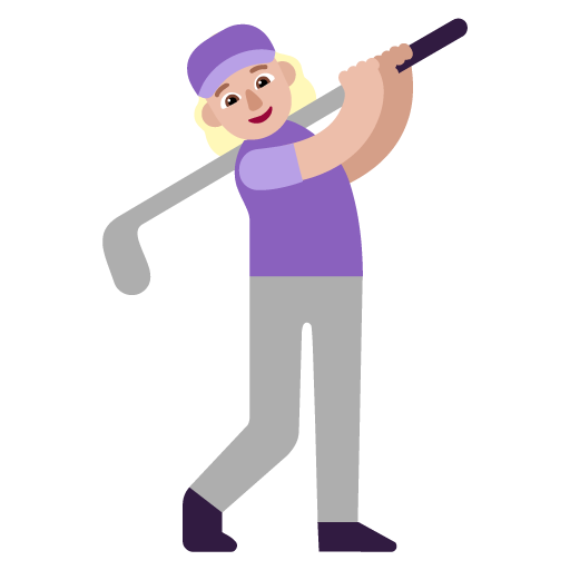 Mujer Jugando Al Golf: Tono de Piel Claro Medio
