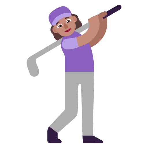 Mujer Jugando Al Golf: Tono de Piel Medio
