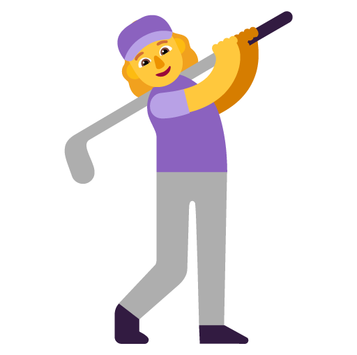Wanita bermain golf