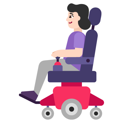Wanita dengan kursi roda bermotor: Warna Kulit Cerah
