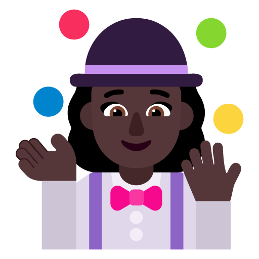 Wanita bermain juggling: Warna Kulit Gelap
