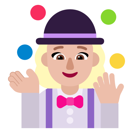 Wanita bermain juggling: Warna Kulit Cerah-Sedang