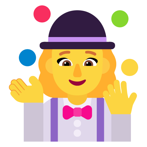 Wanita bermain juggling
