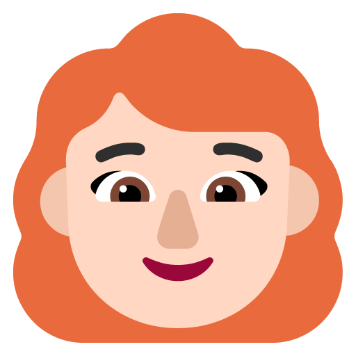Wanita: Warna Kulit Cerah, Rambut Merah