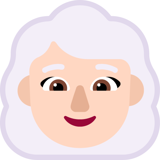 Wanita: Warna Kulit Cerah, Rambut Putih