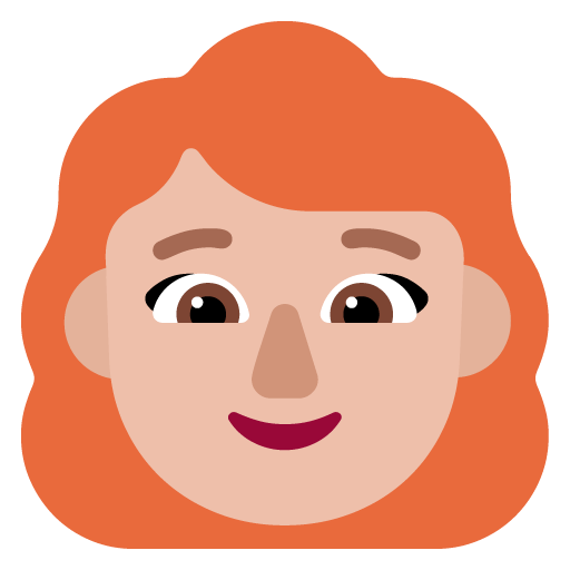 Wanita: Warna Kulit Cerah-Sedang, Rambut Merah