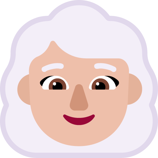 Wanita: Warna Kulit Cerah-Sedang, Rambut Putih