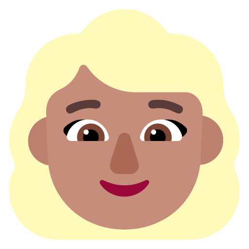 Wanita: Warna Kulit Sedang, Rambut Pirang