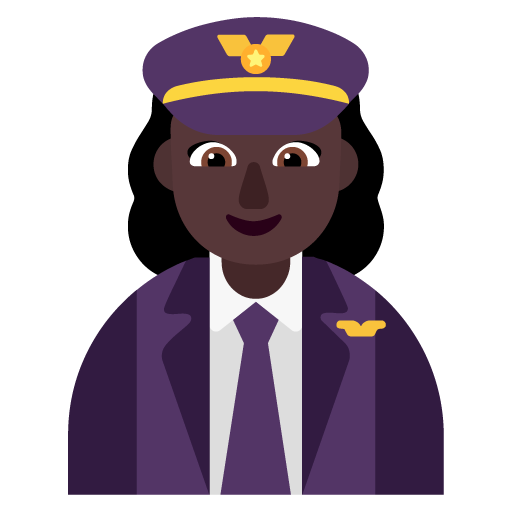 Pilot wanita: Warna Kulit Gelap