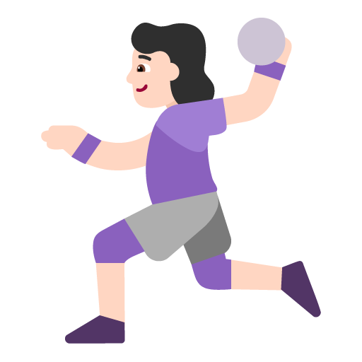 Wanita bermain bola tangan: Warna Kulit Cerah