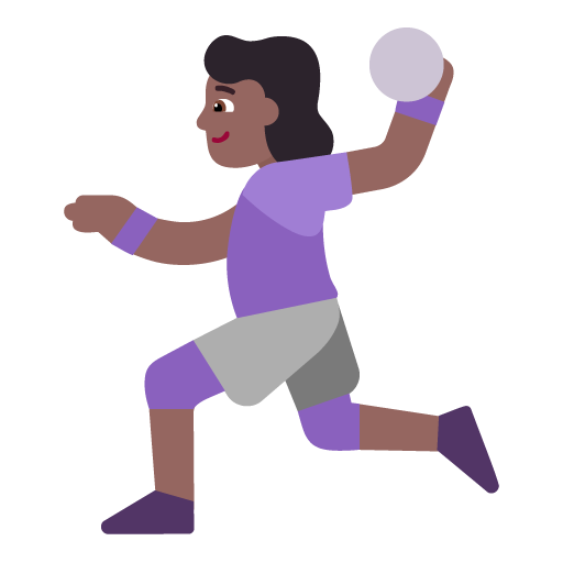 Wanita bermain bola tangan: Warna Kulit Gelap-Sedang