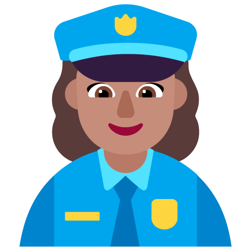 Polisi wanita: Warna Kulit Sedang