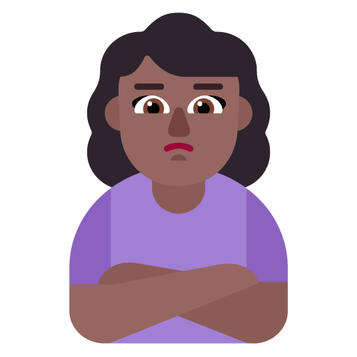 Wanita tidak senang: Warna Kulit Gelap-Sedang