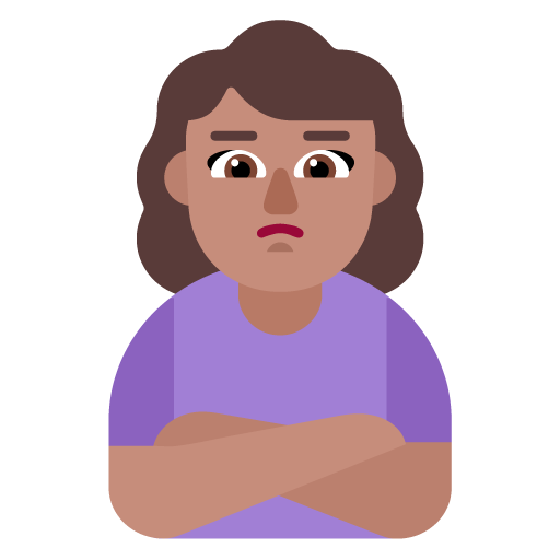 Wanita tidak senang: Warna Kulit Sedang
