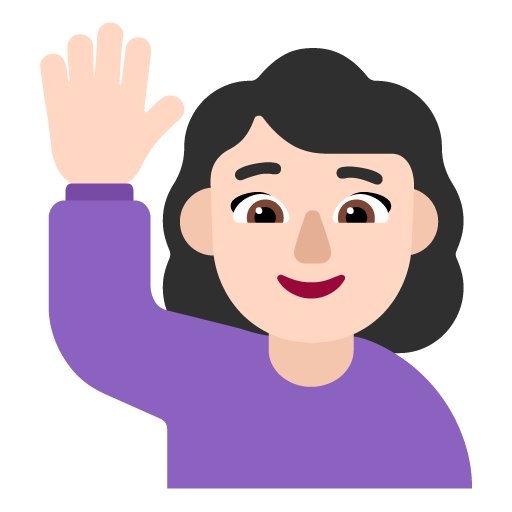 Wanita mengangkat tangan: Warna Kulit Cerah