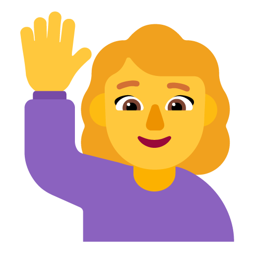 Wanita mengangkat tangan