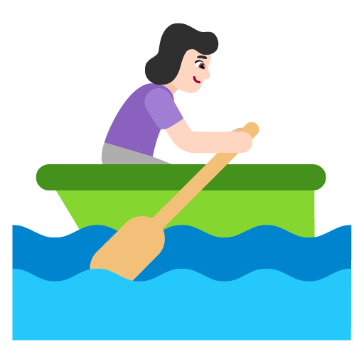 Wanita mendayung perahu: Warna Kulit Cerah