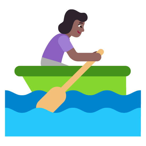 Wanita mendayung perahu: Warna Kulit Gelap-Sedang