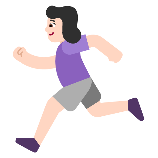 Wanita berlari: Warna Kulit Cerah