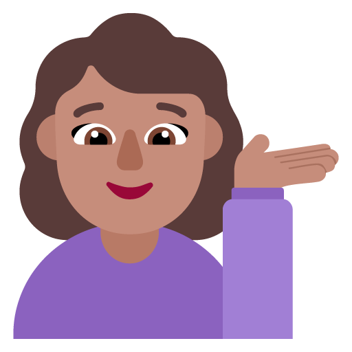 Wanita menengadahkan tangan: Warna Kulit Sedang