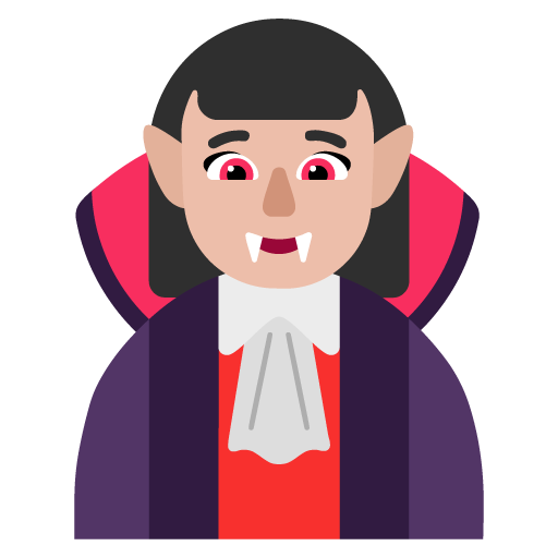 Vampir wanita: Warna Kulit Cerah-Sedang
